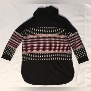Jack Women’s Red White Black Striped Long Sleeve Cowl Neck Size XSMALL‎
